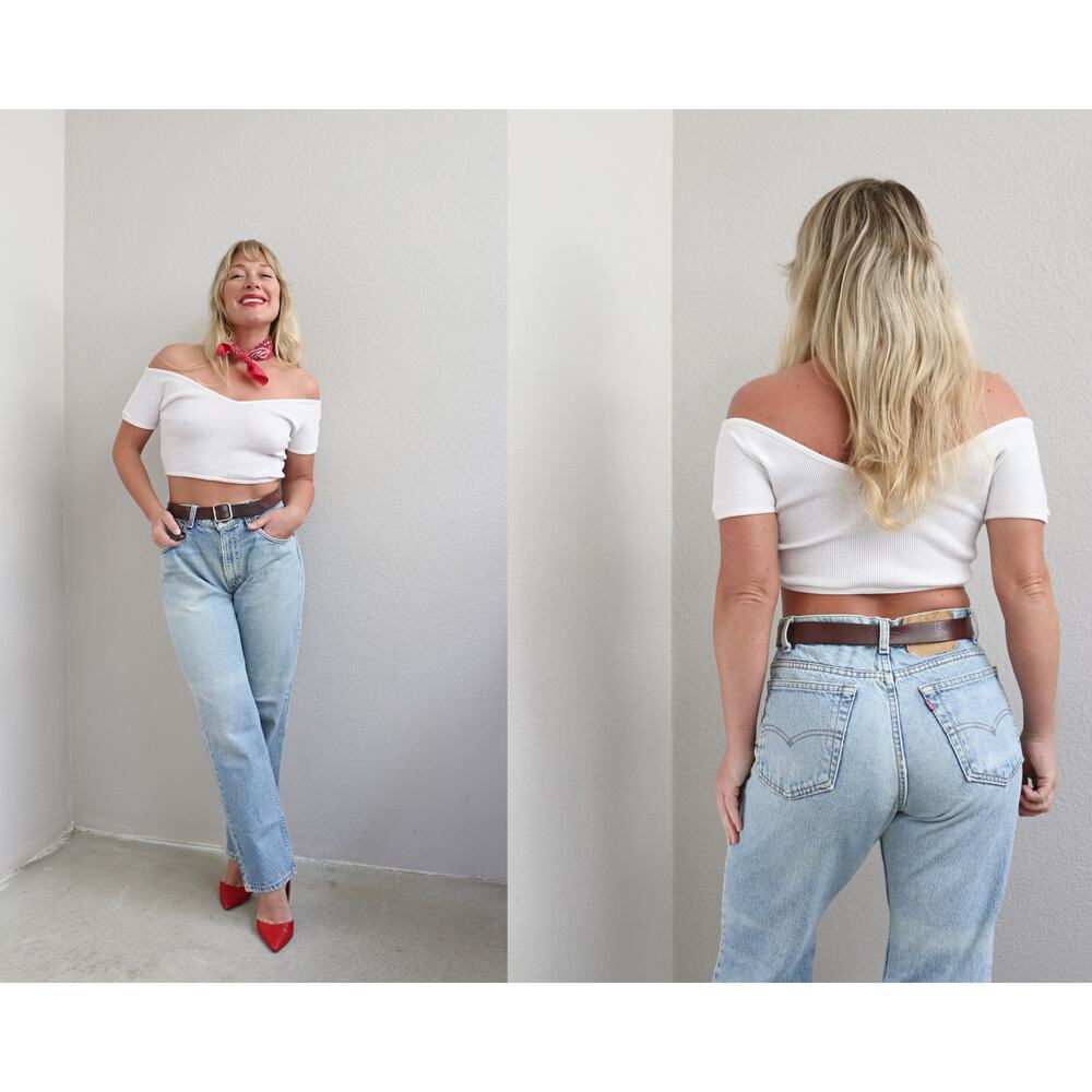 1980's Vintage Levi's 505 Light Wash USA Made Jeans ~ Men's SM ~ Women's SM MD